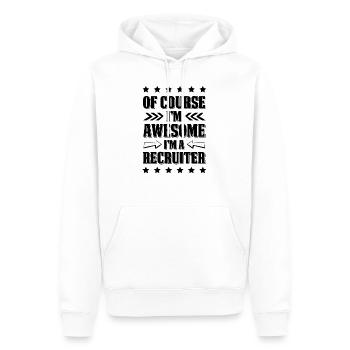 awesome Personalvermittler - Männer Premium Bio Hoodie - Weiß - Vorne - Nico (187cm)