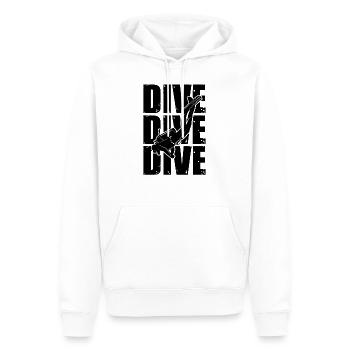 plongée plonger - Sweat à capuche Premium bio Homme - blanc - Devant - Nico (187cm)