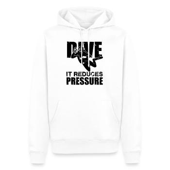 plongée plonger - Sweat à capuche Premium bio Homme - blanc - Devant - Nico (187cm)