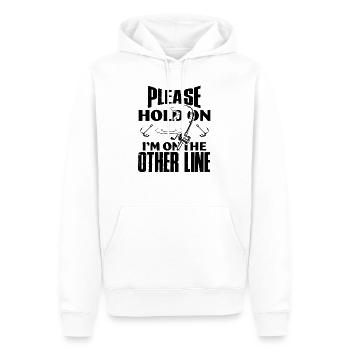 angeln fischen - Männer Premium Bio Hoodie - Weiß - Vorne - Nico (187cm)