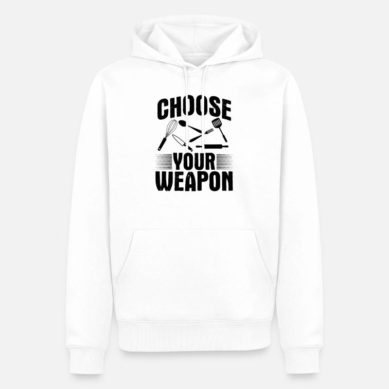 cuisine bouillonnette - Sweat à capuche Premium bio Homme - blanc