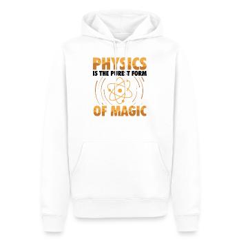 Physiker Sprüche | Physik Studium Lehrer Geschenke - Männer Premium Bio Hoodie - Weiß - Vorne - Nico (187cm)