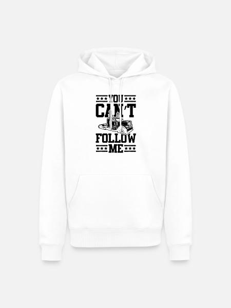 camionneur cool - Sweat à capuche Premium bio Homme - blanc
