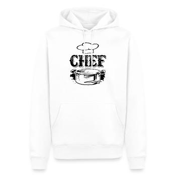 chef chef - Men’s Premium Organic Hoodie - white - Front - Nico (187cm)
