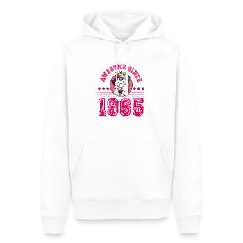 1965 Awesome Einhorn - Männer Premium Bio Hoodie - Weiß - Vorne - Nico (187cm)