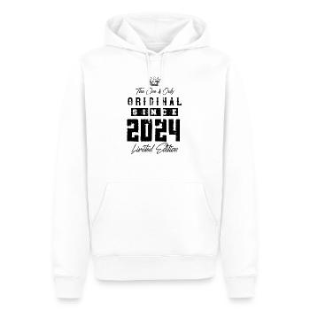 2024 limited edition - Sweat à capuche Premium bio Homme - blanc - Devant - Nico (187cm)