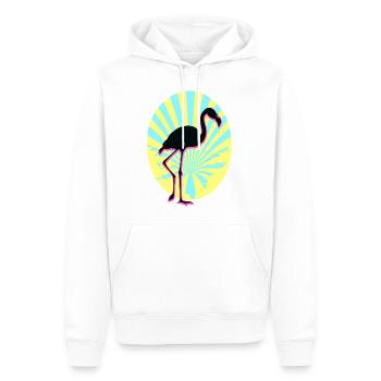 Flamingo Rays Summer Comic Clip Art - Sweat à capuche Premium bio Homme - blanc - Devant - Nico (187cm)
