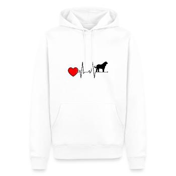 Komondor Hongrois Maman Battement de cœur - Sweat à capuche Premium bio Homme - blanc - Devant - Nico (187cm)