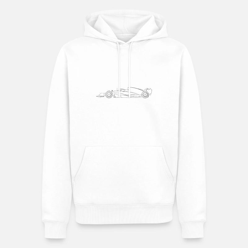Voiture de course - Sweat à capuche Premium bio Homme - blanc