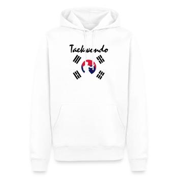 taekwondo_5 - Sweat à capuche Premium bio Homme - blanc - Devant - Nico (187cm)