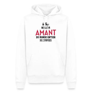 Sex / ziehen / Verführung / Alkohol / sexy - Männer Premium Bio Hoodie - Weiß - Vorne - Nico (187cm)