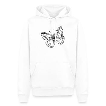 Schmetterling - Männer Premium Bio Hoodie - Weiß - Vorne - Nico (187cm)