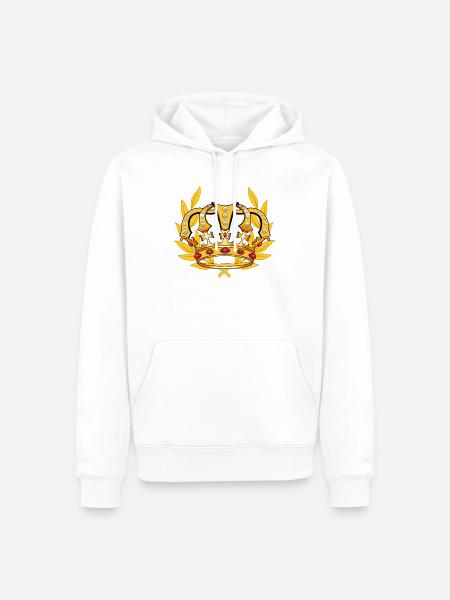 Crown King Majesty Royal Prince - Men’s Premium Organic Hoodie - white