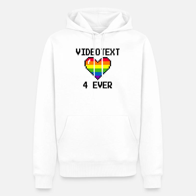 Videotext for ever - Männer Premium Bio Hoodie - Weiß