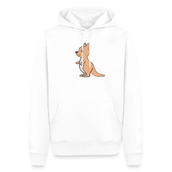 Kangourou - Sweat à capuche Premium bio Homme - blanc - Devant - Nico (187cm)