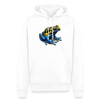 Grenouille - Sweat à capuche Premium bio Homme - blanc - Devant - Nico (187cm)
