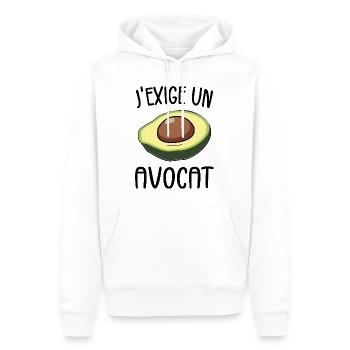Ich verlange einen Anwalt - Humor-Wortspiel - Männer Premium Bio Hoodie - Weiß - Vorne - Nico (187cm)