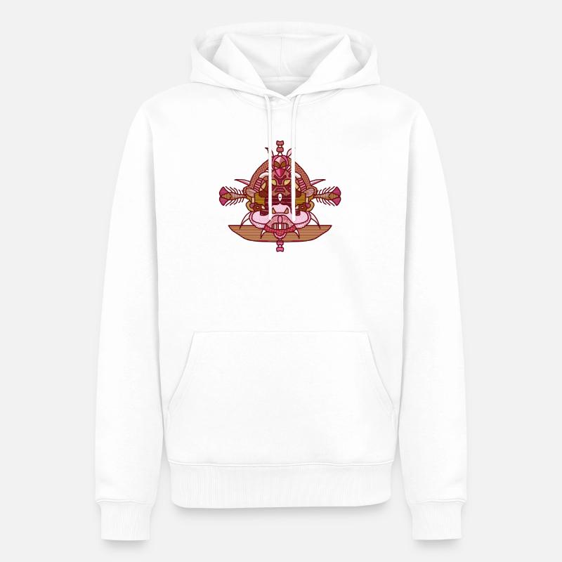 Farb-tattoo - Männer Premium Bio Hoodie - Weiß