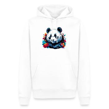 Panda - Sweat à capuche Premium bio Homme - blanc - Devant - Nico (187cm)