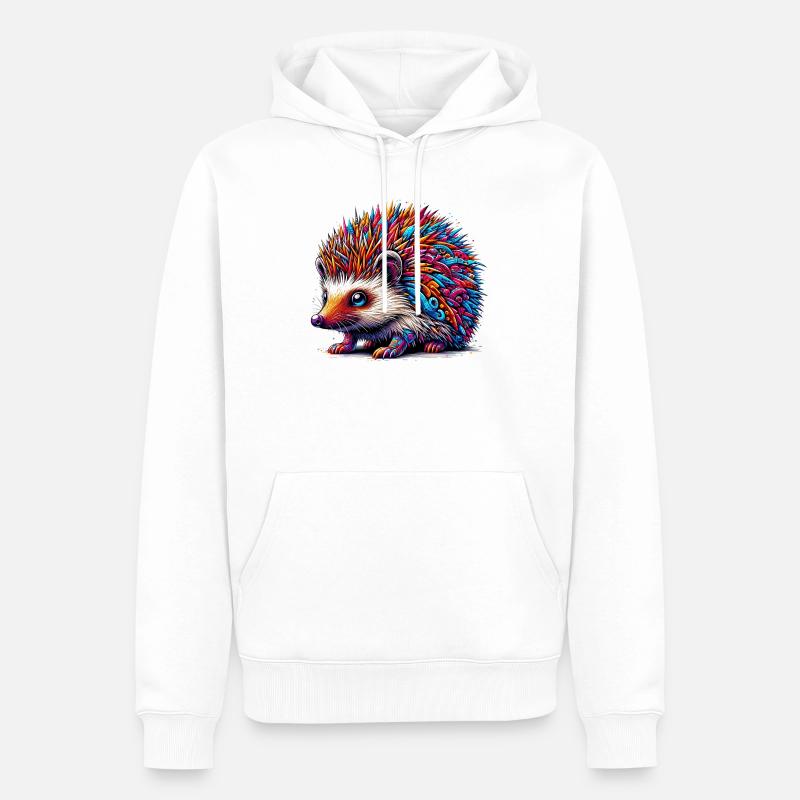 Hérisson - Sweat à capuche Premium bio Homme - blanc