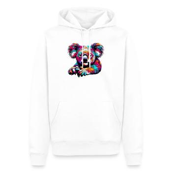 Koala - Männer Premium Bio Hoodie - Weiß - Vorne - Nico (187cm)