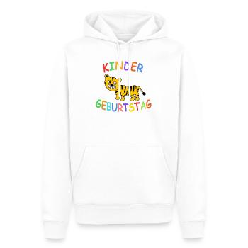 Kindergeburtstag mit Tiger - Männer Premium Bio Hoodie - Weiß - Vorne - Nico (187cm)