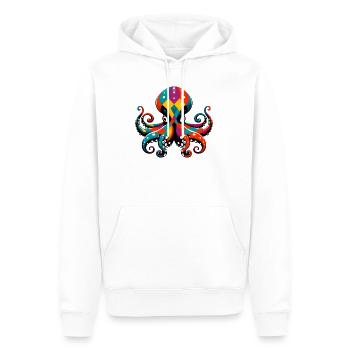Krake - Männer Premium Bio Hoodie - Weiß - Vorne - Nico (187cm)