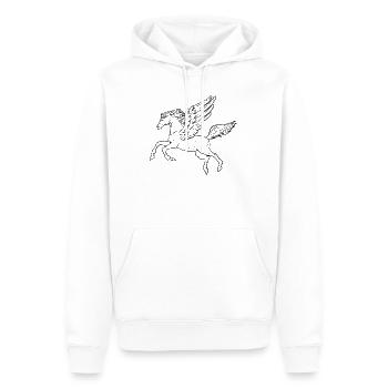 Pégase - Sweat à capuche Premium bio Homme - blanc - Devant - Nico (187cm)