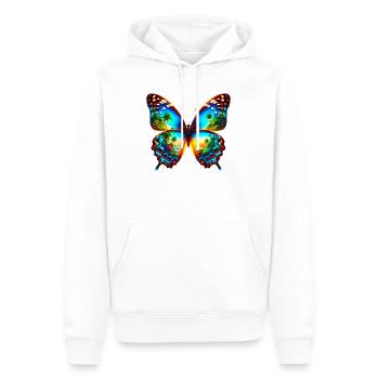 Papillon - Sweat à capuche Premium bio Homme - blanc - Devant - Nico (187cm)