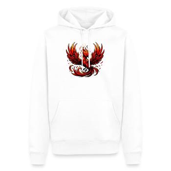 Phénix rouge - Sweat à capuche Premium bio Homme - blanc - Devant - Nico (187cm)