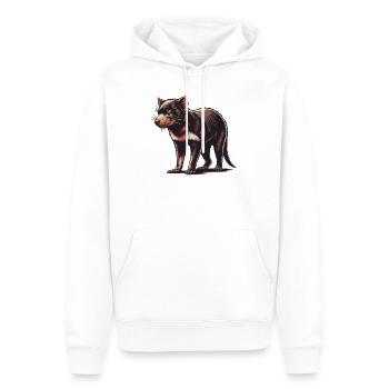Tasmanischer Teufel - Männer Premium Bio Hoodie - Weiß - Vorne - Nico (187cm)