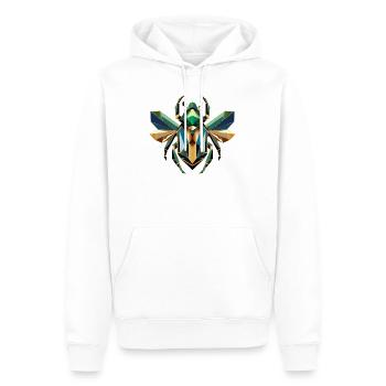 Majestätischer Skarabäus im edlen Stil - Männer Premium Bio Hoodie - Weiß - Vorne - Nico (187cm)