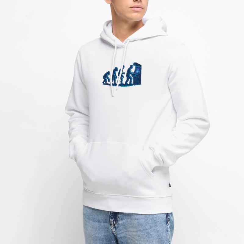 Évolution vers l’arcade rétro Sweat à capuche Premium bio Homme