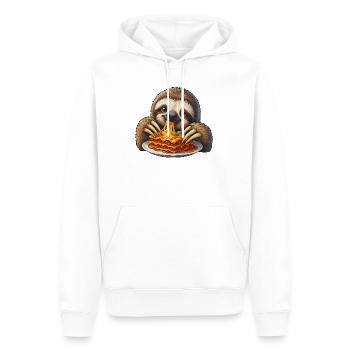 Süßer Faultier Lasagne Comic Cartoon Italienisch - Männer Premium Bio Hoodie - Weiß - Vorne - Nico (187cm)