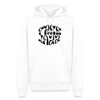 Free Jazz Logo-Design - Männer Premium Bio Hoodie - Weiß - Vorne - Nico (187cm)