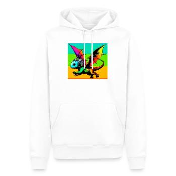 dragon - Sweat à capuche Premium bio Homme - blanc - Devant - Nico (187cm)