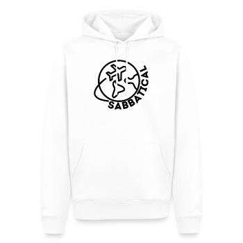 Sabbatical - Men’s Premium Organic Hoodie - white - Front - Nico (187cm)