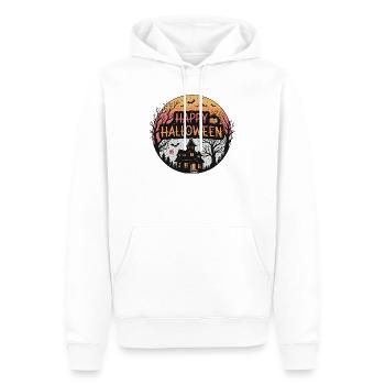 Halloween Spuk Kreisförmig Gelb Orange - Männer Premium Bio Hoodie - Weiß - Vorne - Nico (187cm)
