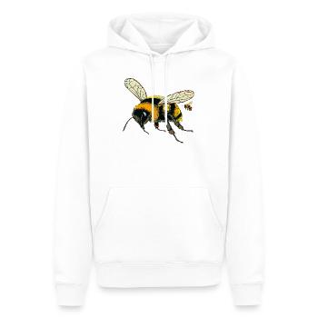 Bourdons - Sweat à capuche Premium bio Homme - blanc - Devant - Nico (187cm)