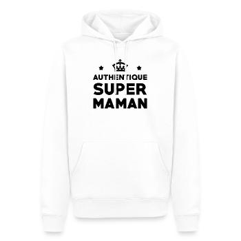Authentische Super-Mama – Muttertag - Männer Premium Bio Hoodie - Weiß - Vorne - Nico (187cm)