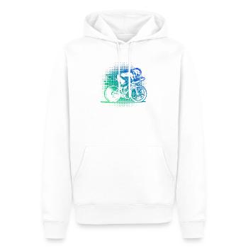 Roadbike Liebe zum Anziehen - Männer Premium Bio Hoodie - Weiß - Vorne - Nico (187cm)