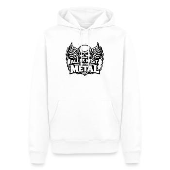 Alles Mist ohne Metal – Totenkopf mit Flügeln - Männer Premium Bio Hoodie - Weiß - Vorne - Nico (187cm)