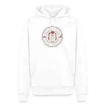 Pas mon cirque, pas mes singes - Sweat à capuche Premium bio Homme - blanc - Devant - Nico (187cm)