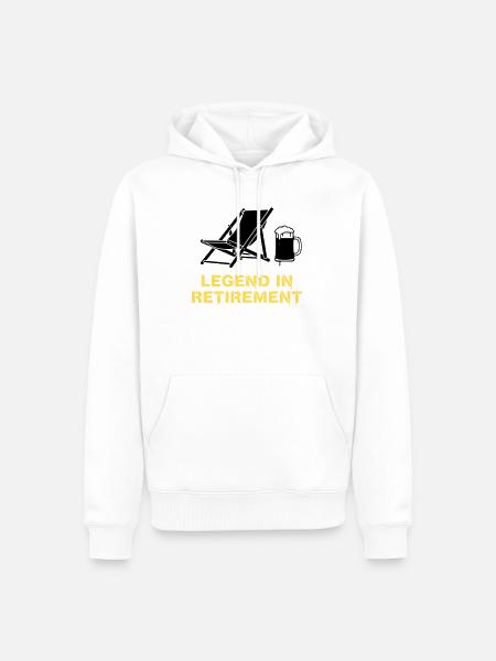 Retired Legend Rente Liegestuhl - Männer Premium Bio Hoodie - Weiß
