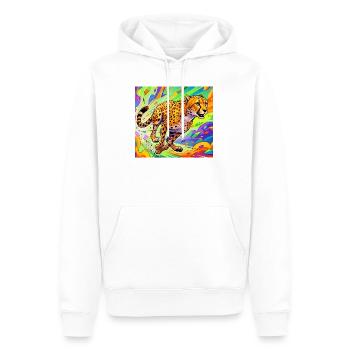 cheetah - Men’s Premium Organic Hoodie - white - Front - Nico (187cm)