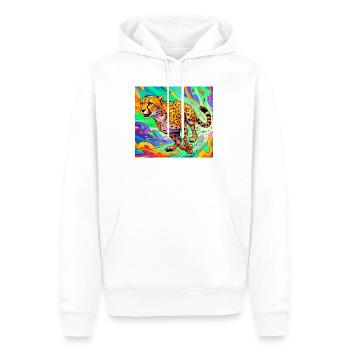 cheetah - Men’s Premium Organic Hoodie - white - Front - Nico (187cm)
