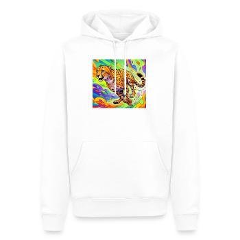 cheetah - Men’s Premium Organic Hoodie - white - Front - Nico (187cm)