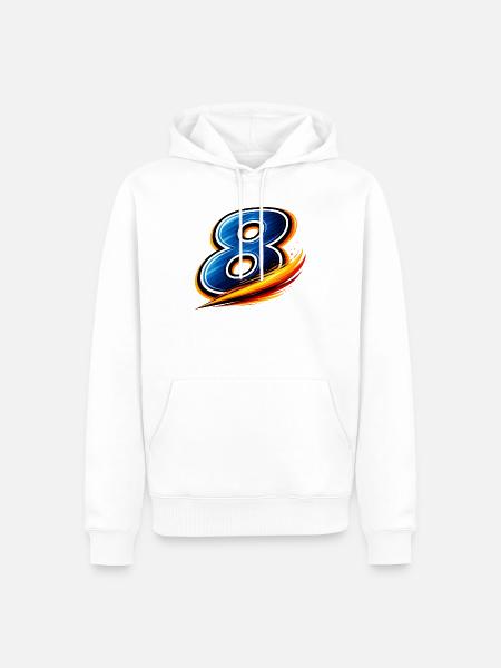 Nummer 8 Fußball Shirt Mittelfeld Allrounder - Männer Premium Bio Hoodie - Weiß