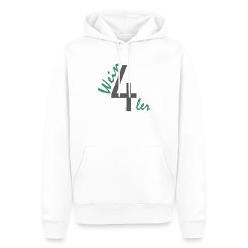 Wein4tler - Männer Premium Bio Hoodie - Weiß - Vorne - Nico (187cm)