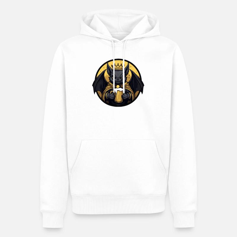 Bat Beer Drôle - Sweat à capuche Premium bio Homme - blanc